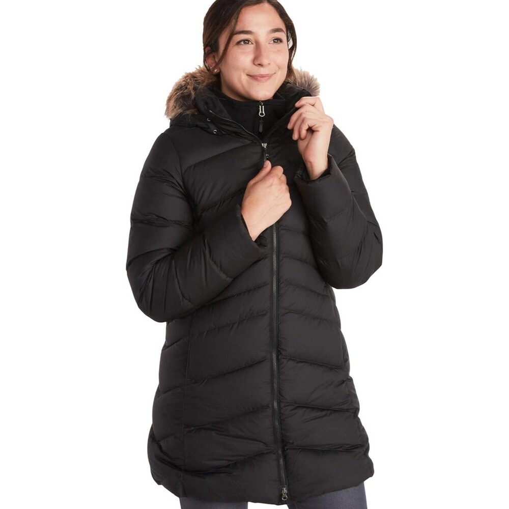 Marmot Montreal Down Fill Hooded w/Faux Fur Trim Parka 78570 Women’s Size XS